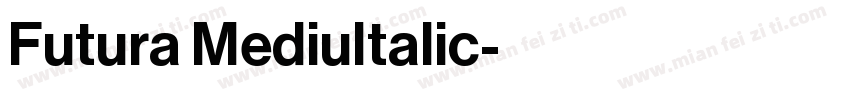 Futura MediuItalic字体转换